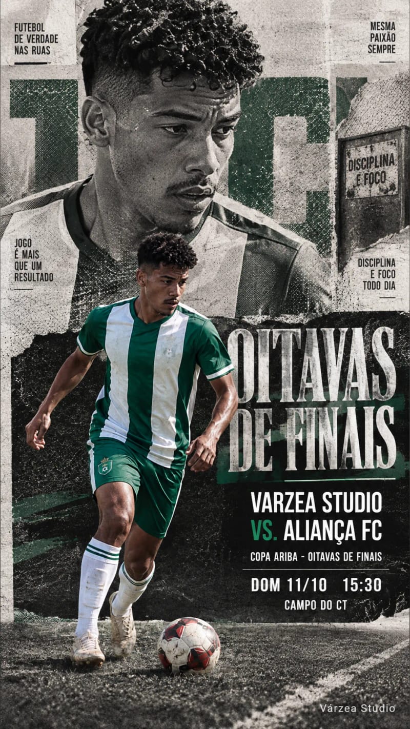 Arte de oitavas de final em estilo pôster